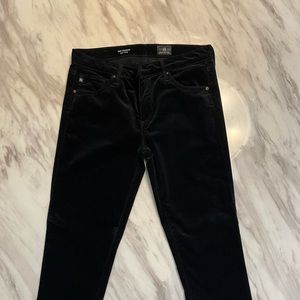 Black velvet AG Super Skinny Pants